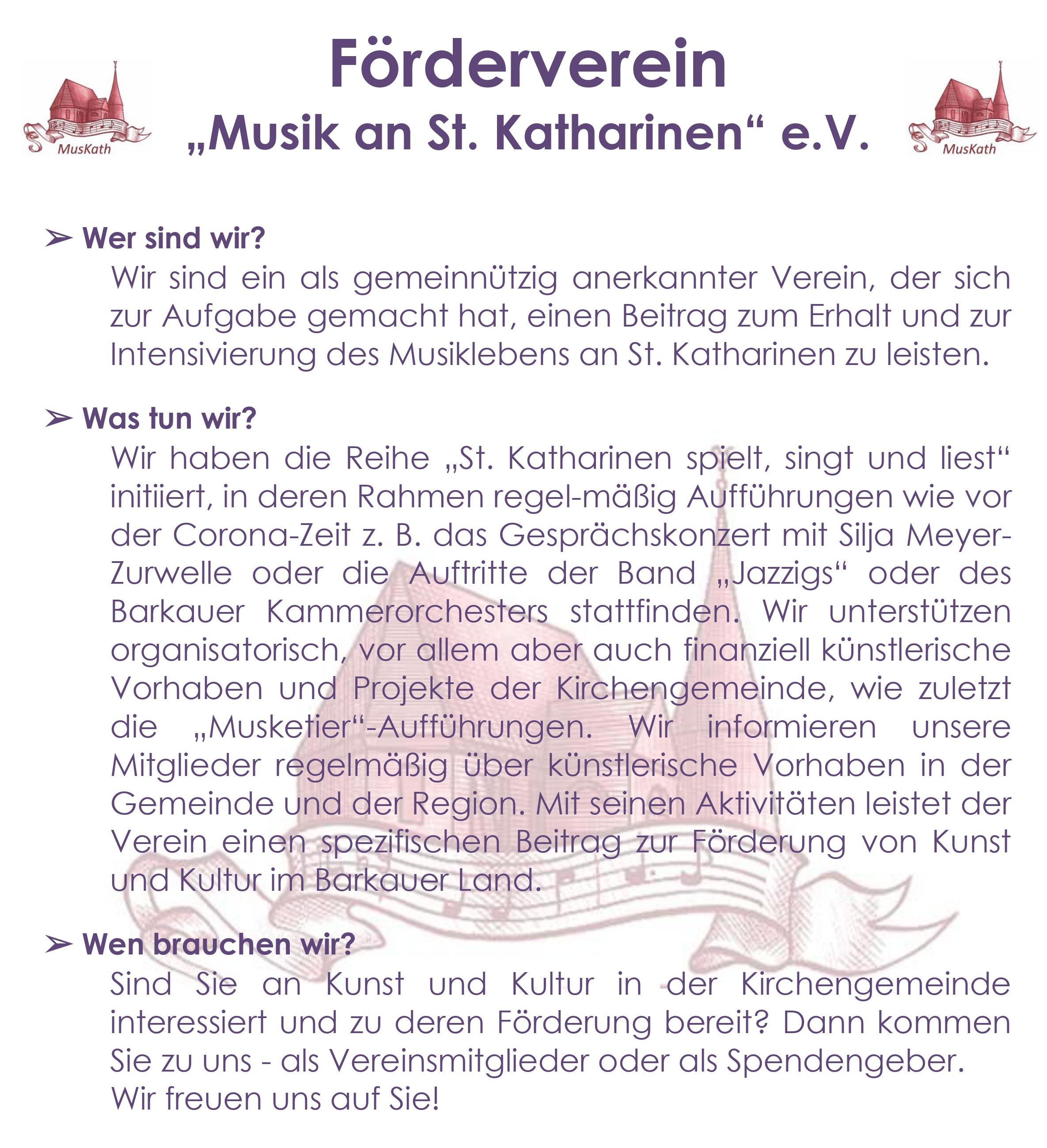 Werbeplakat des Frdervereins